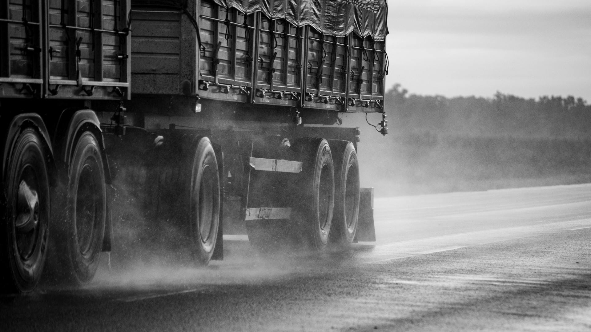 camion en Blanco y negro